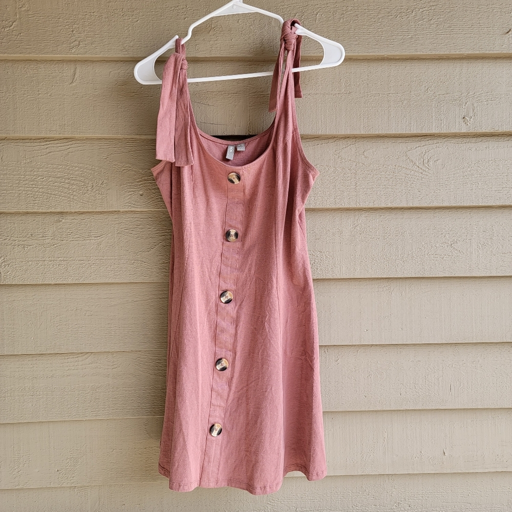 ASOS Button Front Tie Strap Dress